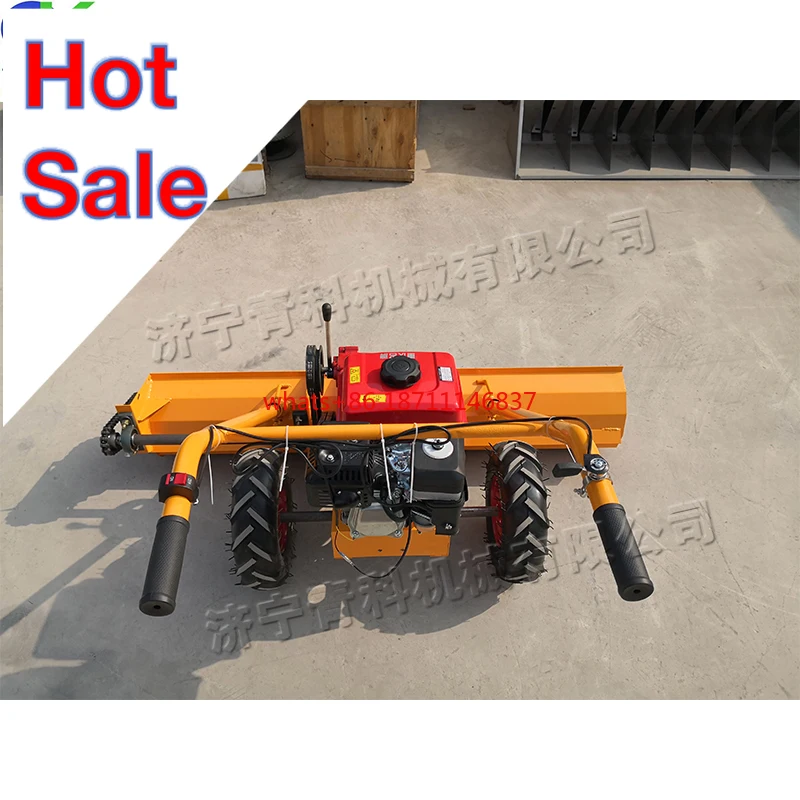 Hand-held gasoline-powered snowplow 1.3 meters wide portable small snowplow Spiral snow removal machine