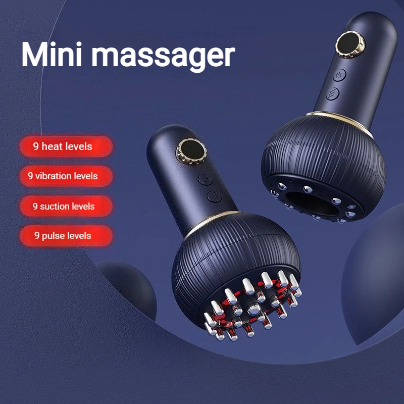 

Mini Electric Massage Tools High Frequency Vibration Heating Full Body EMS Meridian Massage Device Professional Guasha Massager