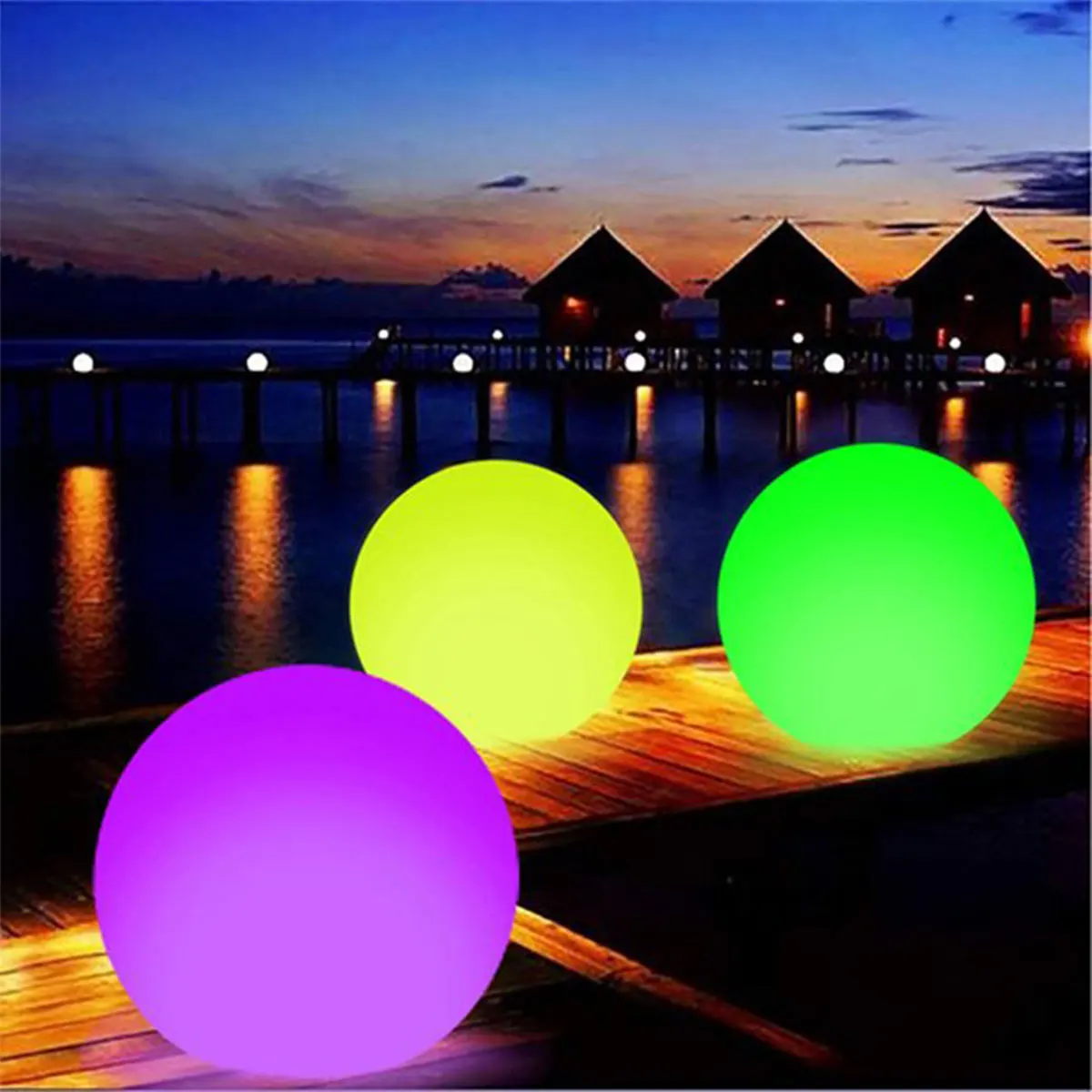 40CM Glowing Beach Ball Remote LED Light 16 Colors Swimming Pool Light Toy Remote Control RGB Submersible Light  for Pool Decor