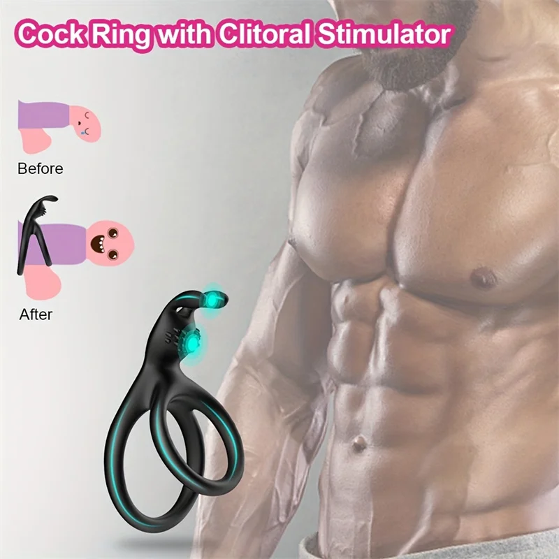 Adult Supplies Sex Toy Men Silicone Penis Ring Clitoris Stimulator Cock Ring Ejaculation Delay Penis Ring Erection Ring For Men