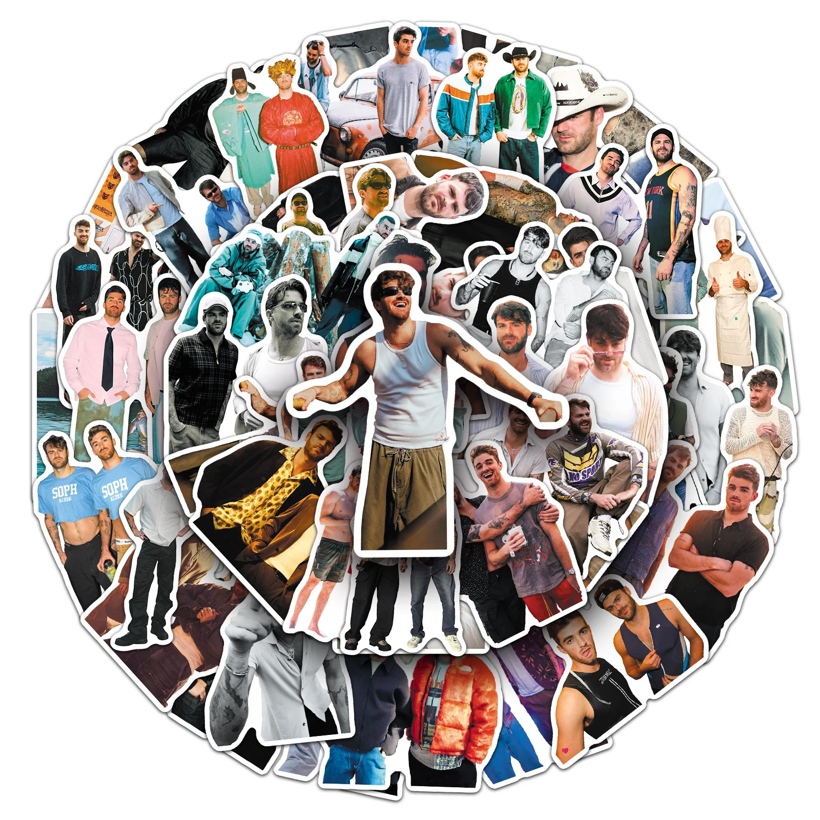 

50PCS Funny Music Group The Chainsmokers Star Sticker DIY Decoration Mobile Phone Case Notebook Water Cup Skateboard