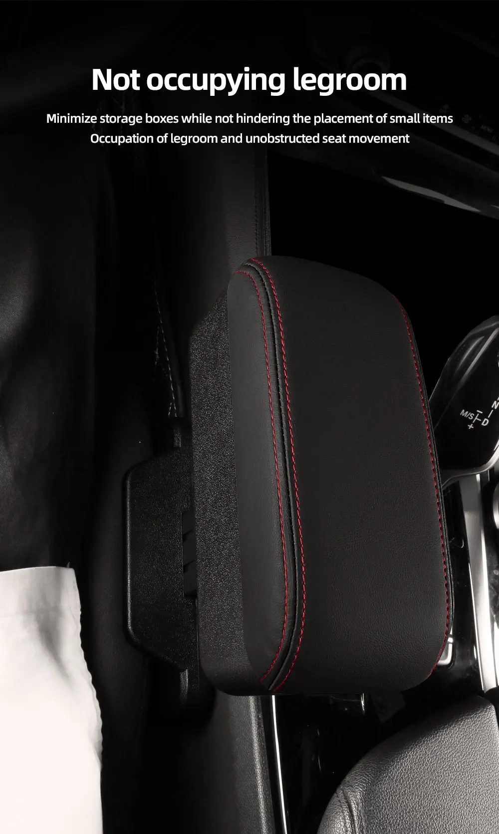 Höhenverstellbarer Lücken-Aufbewahrungsorganisator für die Mittelkonsole im Auto mit anhebbarem Tablett, Ellenbogenstütze, Armlehnenpolster für SUV-Limousine – Detail 11