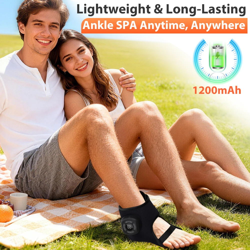 Smart Air Pressure Ankle Massager Air Compression Foot Massager Electric Heating Vibration Foot And Ankle Massage Support Brace