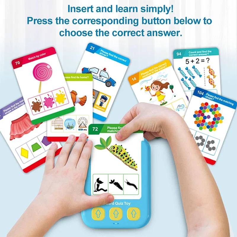 Interactive Flash Cards for Early Learning Spanish Russian Arabic Language Switch Logical Thinking Autism Sensory Toy for Kids