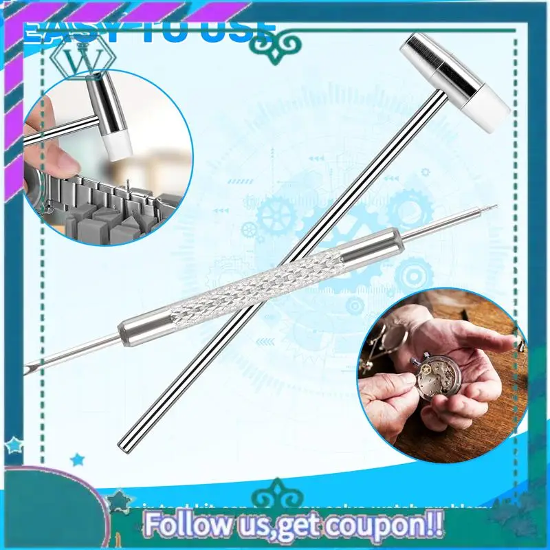 

Premium 11Pcs/Set Watch Repair Link Remover Tool Hammer Pins Strap Holder Bracelet Chain Adjuster Repair Tool Kit For Men/Women