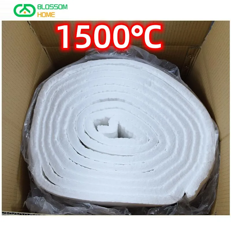 30X30Cm 10Mm Tebal 1500 ℃ Tahan Suhu Tinggi Bantalan Zirkonium Serat Keramik Selimut Katun Isolasi Tahan Api