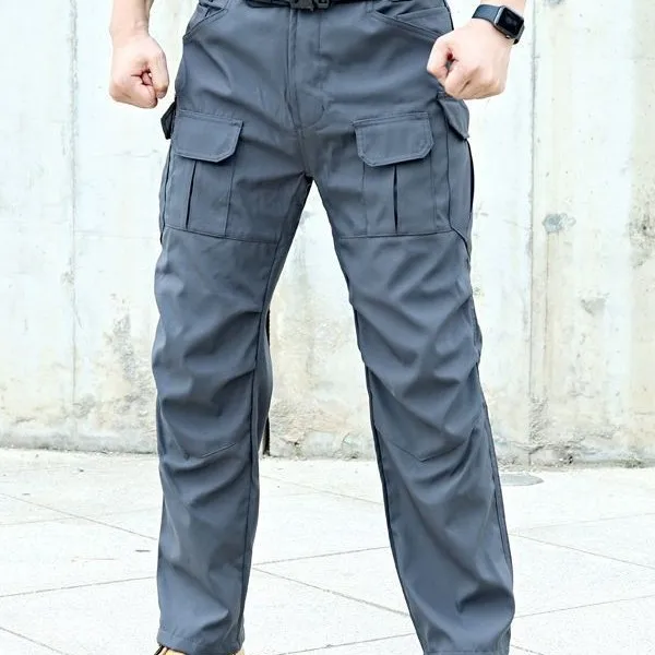 

Summer Men's Tactical Pants, Outdoor Training Durable Work Pants, Multi Pocket Design Casual Pants Waterproof Quick Drying Pants
