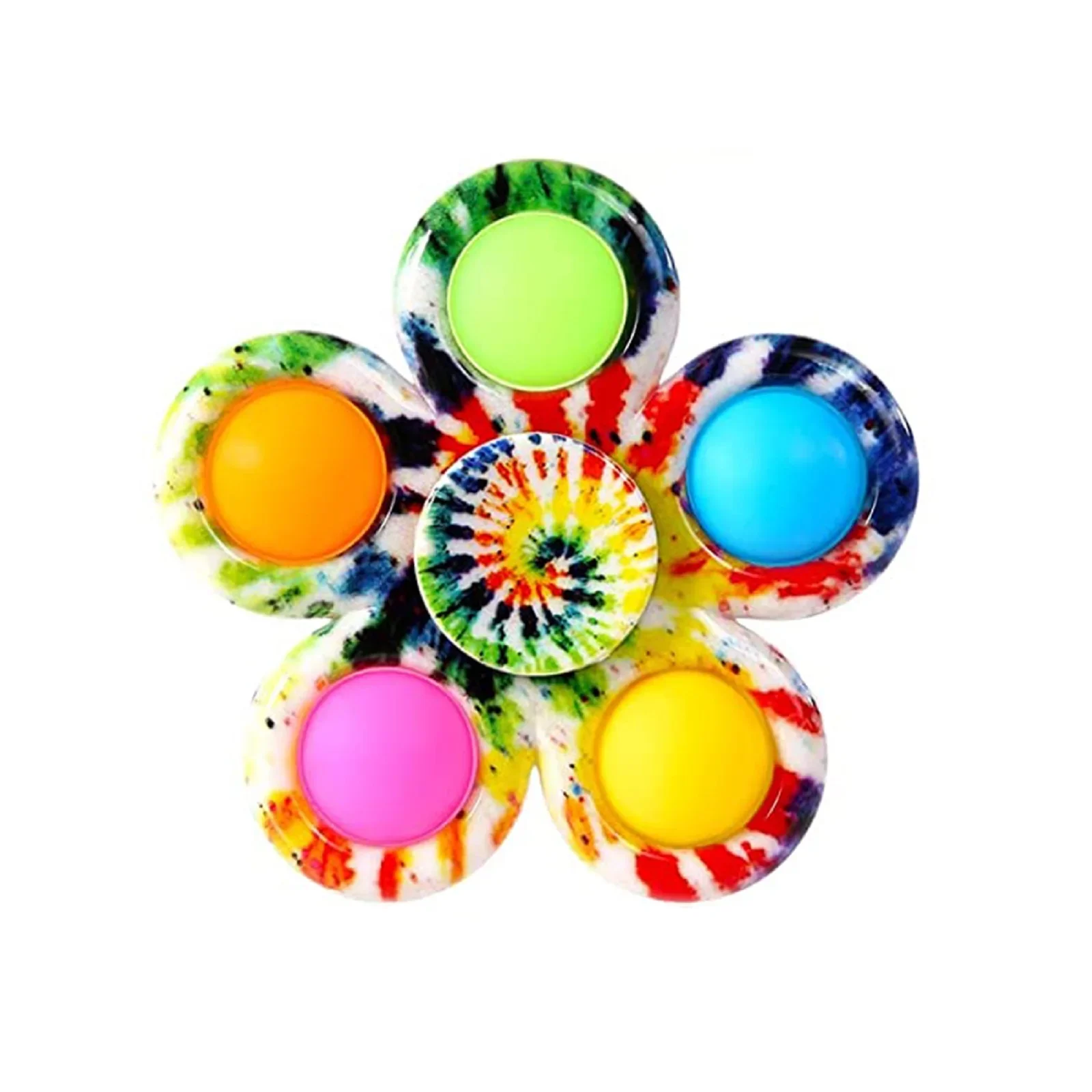 4PCSFlower Shaped Fingertip Five Leaf Gyroscope Stress Relief  Toys Children\'S Puzzle Puzzle Puzzle Stress Relief Board Game