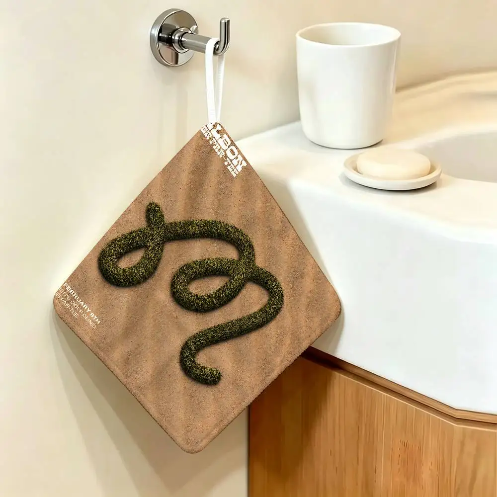 Fashion Golf M-MALBONs Hanging Kitchen Towel, Polyester Cotton Material, Multipurpose Hand Wiping Towel for Family