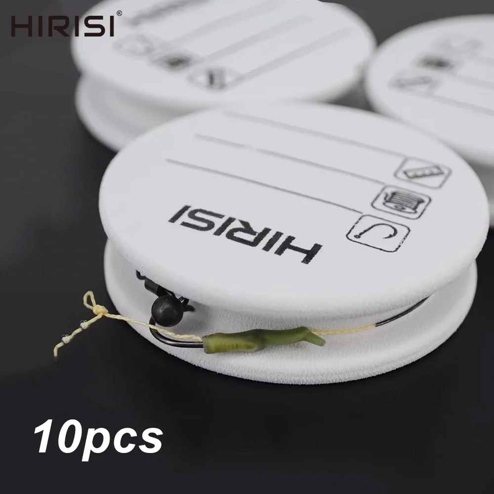 

Hirisi 10pcs EVA Foam Spools Carp Fishing Rig Winders Line Leader Wire Board Winding Line Board Hook Rig Storage Pesca