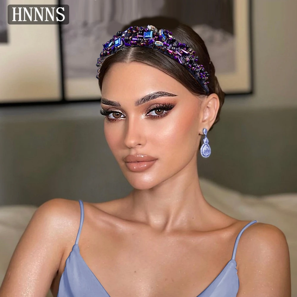 

TOPQUEEN Fashionable Bridal Weddings Headband Handmade Inlaid with rhinestones Beads Ladies Elegant Banquet Party Headwear YXA71