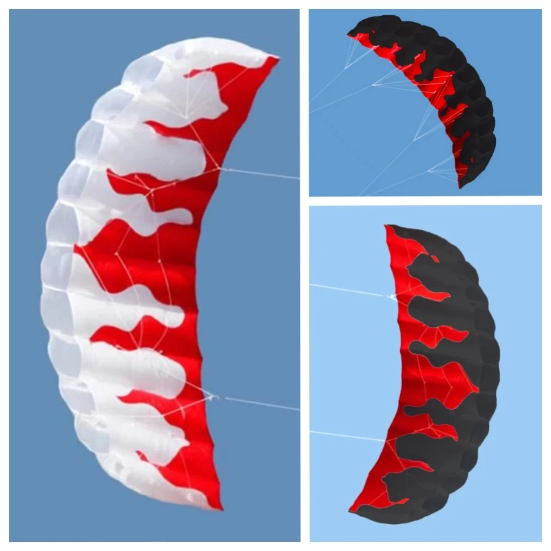 

free shipping flame dual line stunt power kite flying soft kite kitesurfing equipment outdoor toy sports professional kite kite