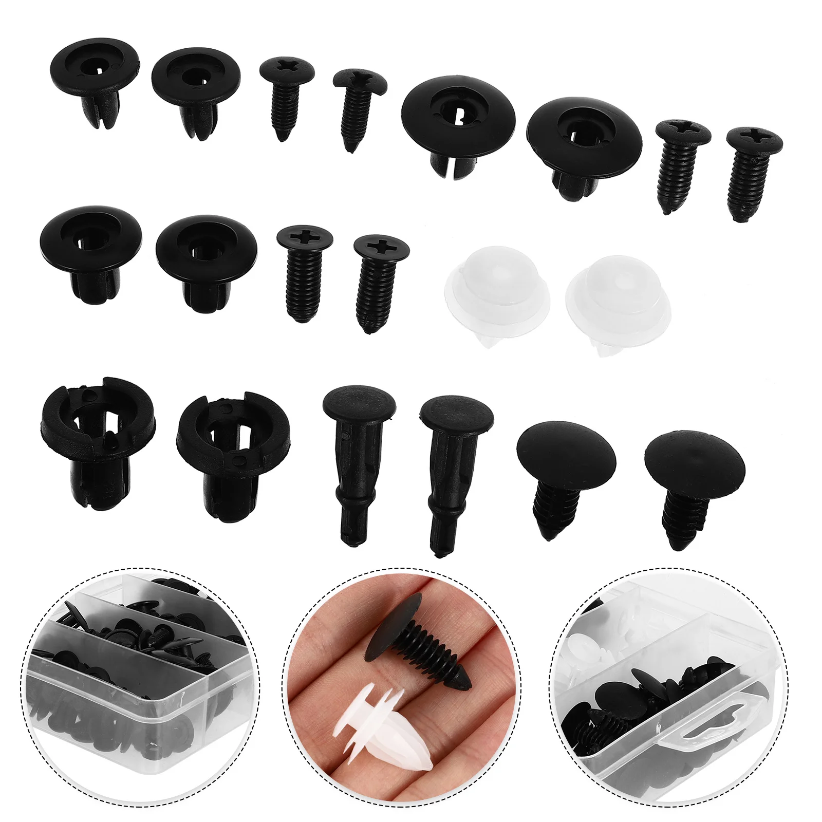 100 قطعة من البلاستيك سيارة التجنيب كليب السيارات دفع المسامير الوفير لوحة الكسوة السحابات استبدال سيارة التجنيب كليب الوفير كليب #4