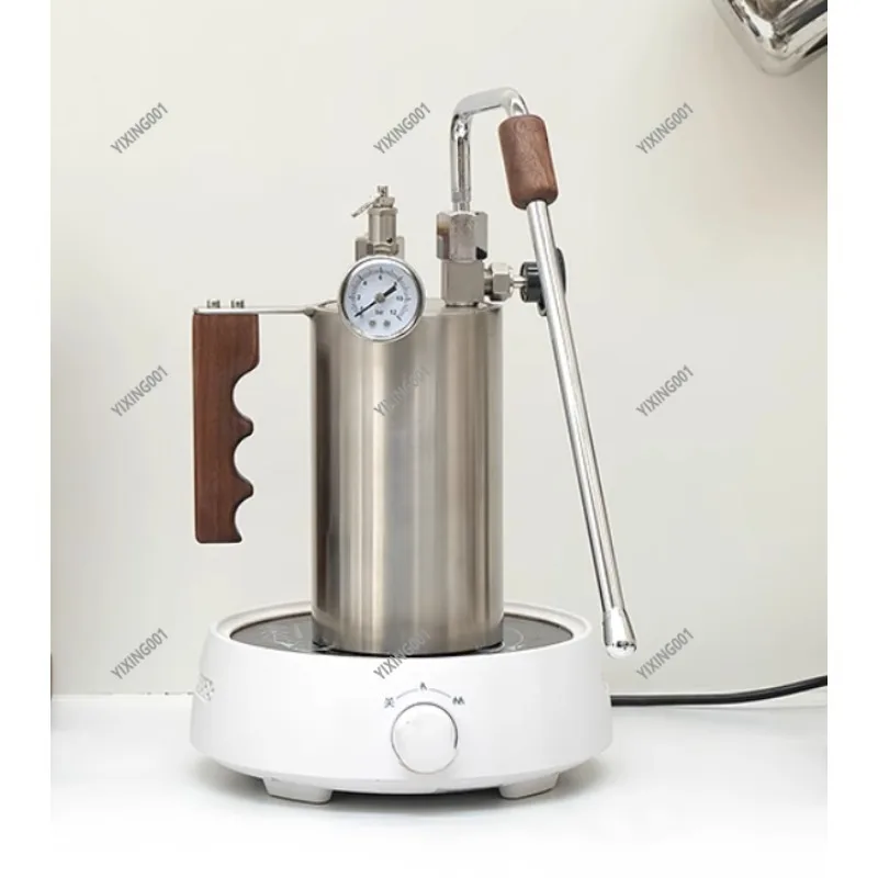 Máquina portátil de espuma de leite em aço inoxidável, fogo direto, café, latte, para acampamento, uso doméstico, comercial ao ar livre