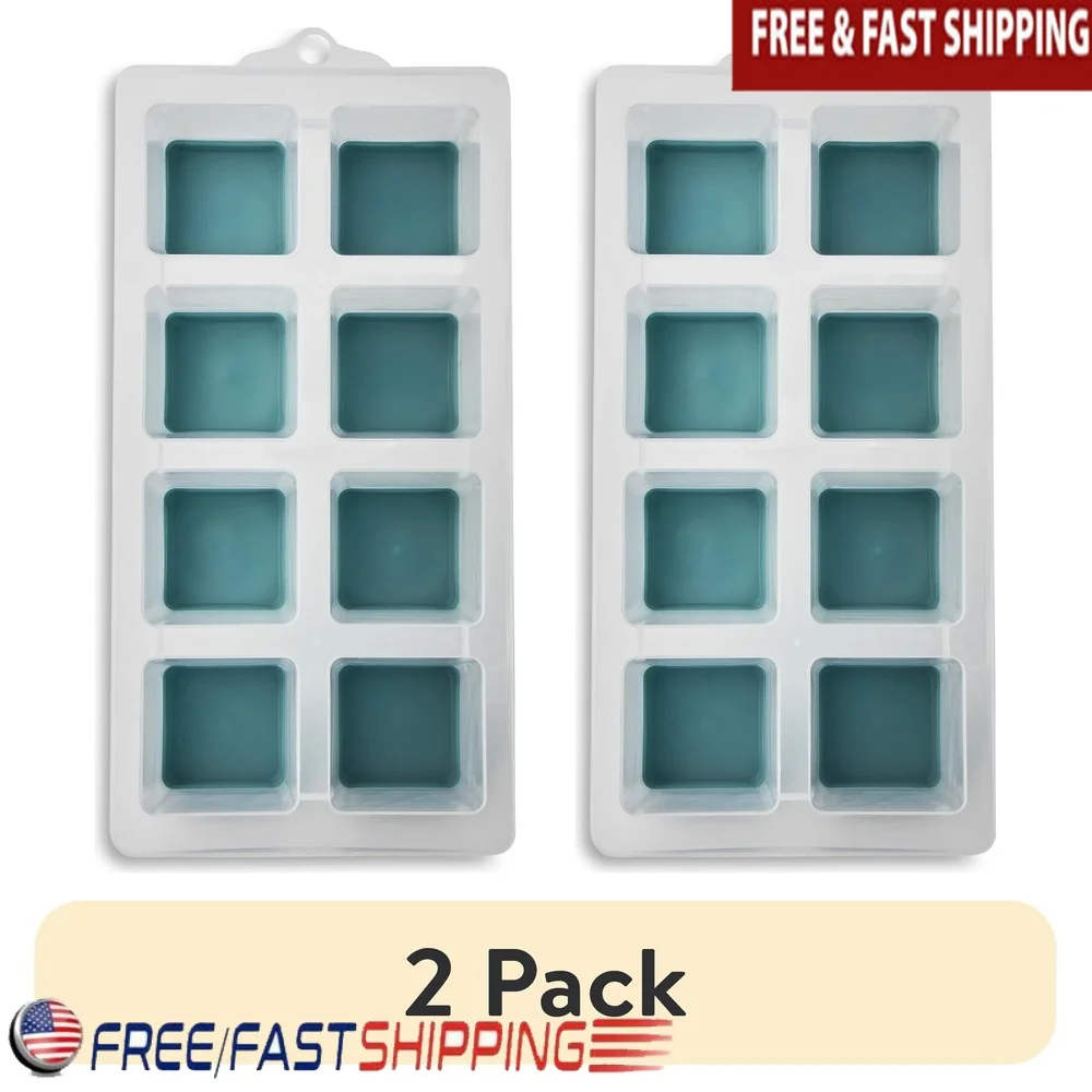 مجموعة صينية مكعبات الثلج الجامبو مكونة من قطعتين، تصميم مرن، سهل الإصدار، مكعبات ثلج كبيرة، مادة متينة، حفلات مثالية للاستخدام اليومي #1