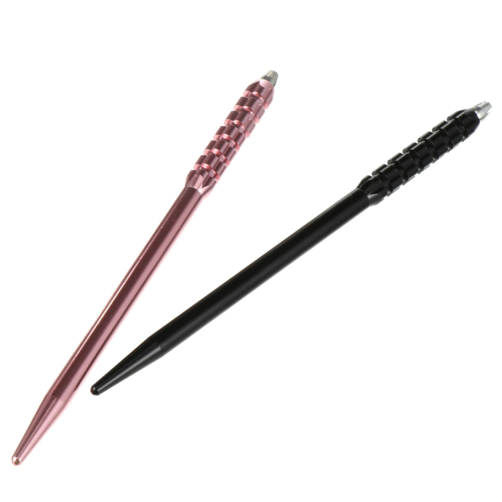 

2 Pcs Embroidery Pen Eyebrow Pencil Makeup Supplies Black Stainless Steel Embroidered