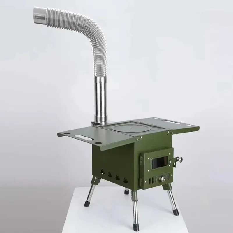 Holzofenrohr, Ofenrohr, Schornstein, Outdoor-Camping-Holzofen, Heizofen, Kessel-Abluftrohr, Entlüftungsschlauch 6*50cm