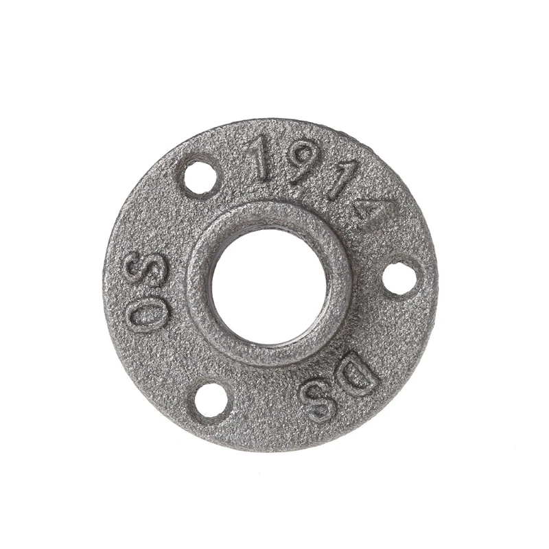 3/4 "Phụ kiện ống sắt mặt bích có ren dễ uốn trên tường Giá tường màu đen Thả vận chuyển