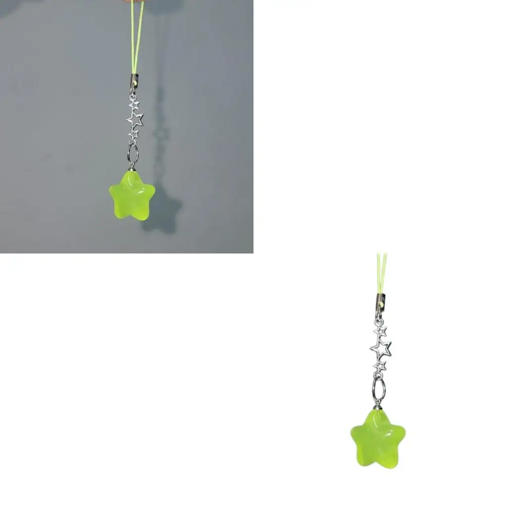 8 Colors Five-Pointed Star Crystal Beads Tassels Charm Keyring Pendant Tags For DIY Keychain Necklace Jewelry Making