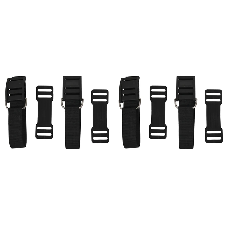 ELOS-4Pcs Scuba Diving Tank Strap BCD Tank Strap Band Weight Webbing Belt With Buckle Diver Equipment