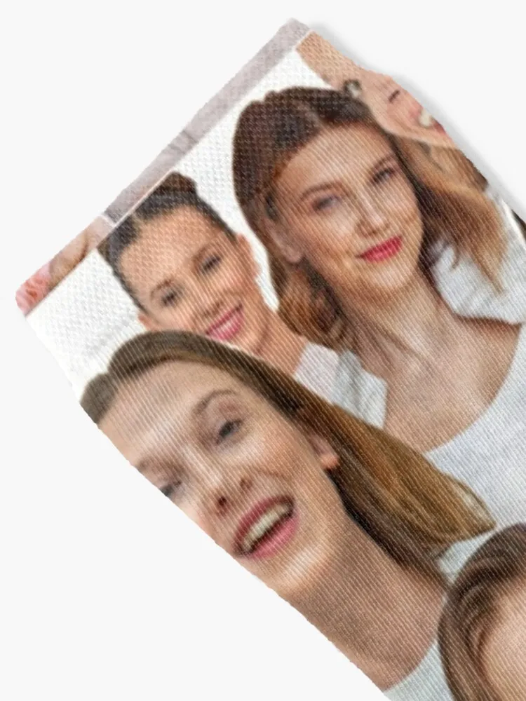 Millie Bobby Brown Edit Collage by Stasii Socks Heating sock Soccer designer Women Socks Men's