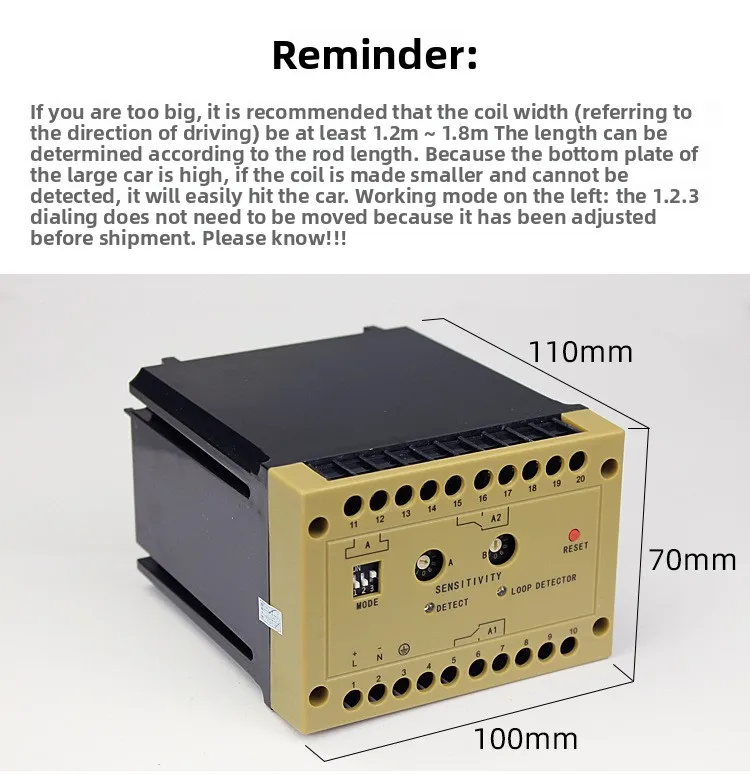 كاشف المركبات من الدرجة الصناعية، قناة واحدة، كاشف الإحساس الأرضي المضاد للتحطيم، وحدة تحكم في الملف الأرضي