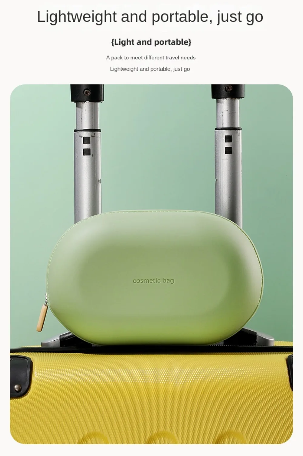 Neue Silikon-Kosmetiktasche, wasserdichte, tragbare Toilettentasche mit großem Fassungsvermögen für Geschäftsreisen, niedliche Make-up-Tasche – Detail 6