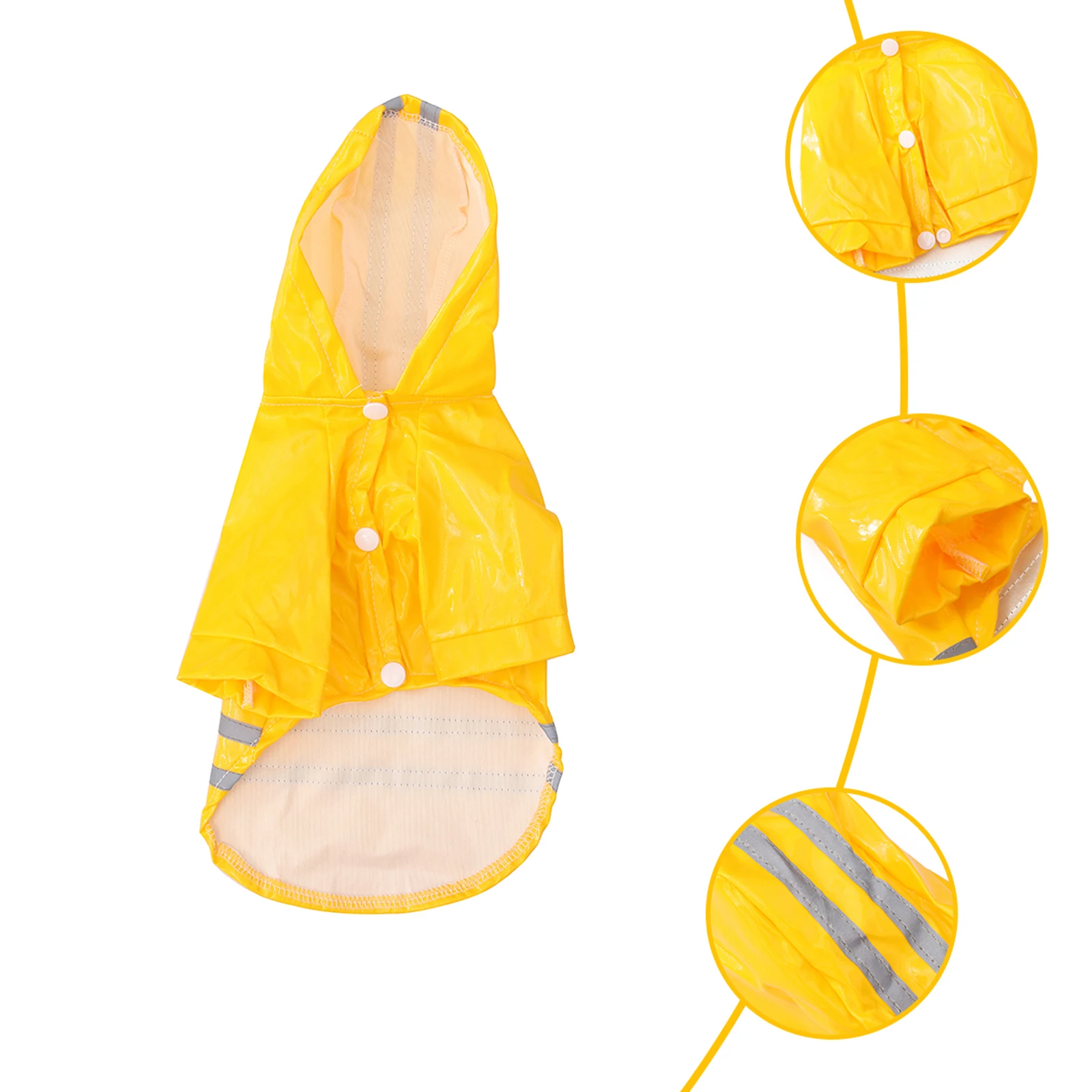 

Hoodie Raincoat Waterproof Lightweight Stylish Dog Rain Jacket Perfect For Rainy Weather