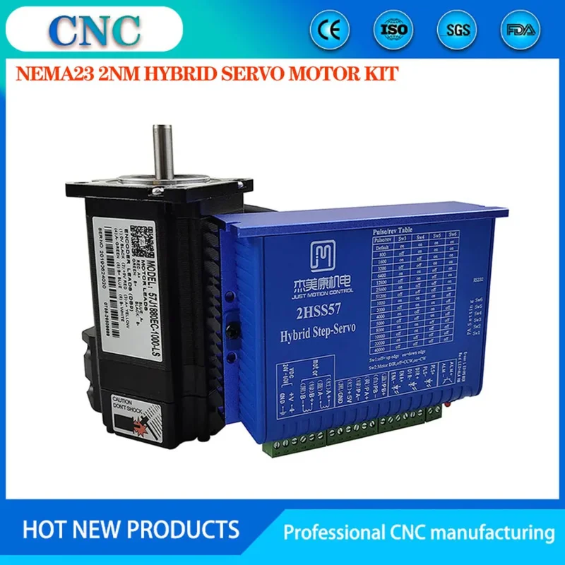 

2N.M hybrid step servo motor driver 2HSS57 57J1880EC-1000 closed-loop input voltage DC24-48V