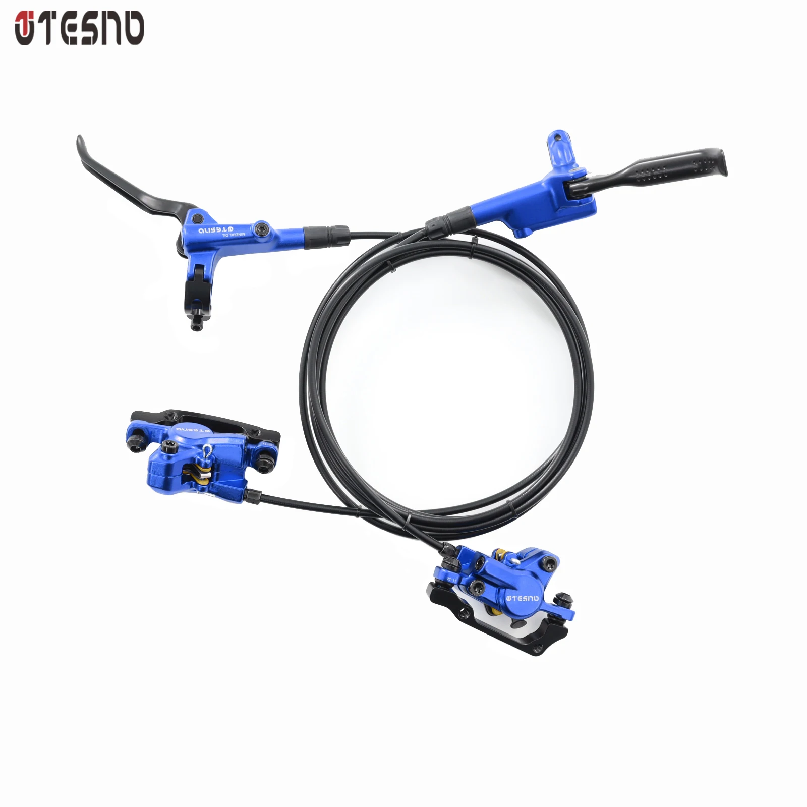 TESNO Bike Hydraulic Disc Brake 2 Piston MTB Parts Bicycle Accessories 160mm Rotor Caliper Front Rear 1000mm1800mm Oil Brake Set