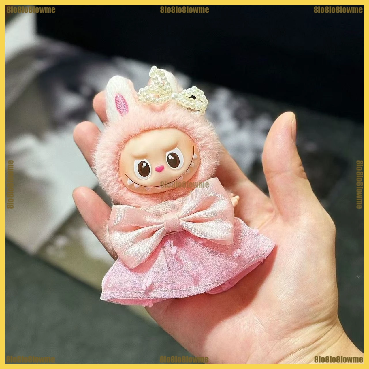 

Одежда для Labubu 4,0, милое платье с бантом и жемчугом, комплект головных уборов, мини-плюшевая кукла, модные аксессуары для кукол, подарок