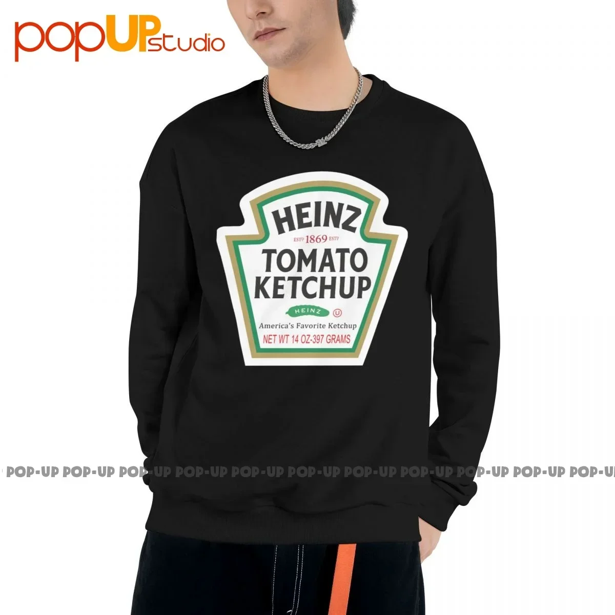 Heinz Americas Favorite Ketchup Graphic 80S 90S Bluza Pullover Shirts Rare Funny Harajuku Wysoka jakość