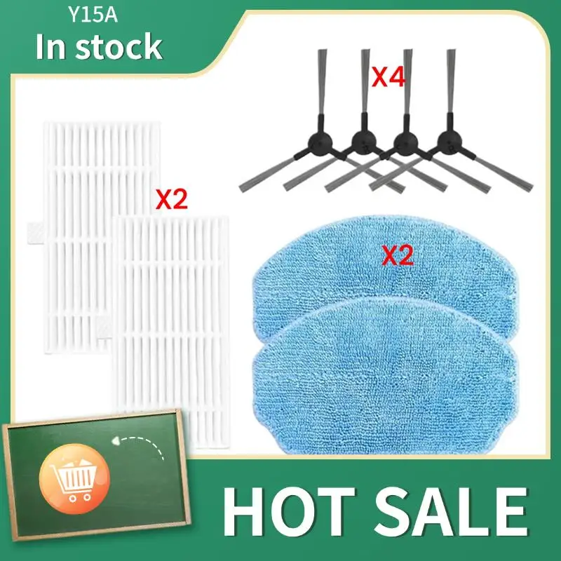 

Y15A Hepa Filter Side Brush Mop Cloth For Midea VCR04W Robot Vacuum Cleaner Accessories