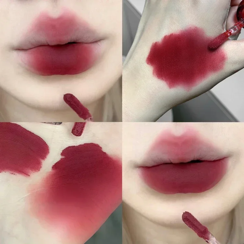 Matte Velvet Lip Glaze Lip Mud กันน้ําติดทนนานไม่ง่ายที่จะจางหาย Lip GLOSS Silky Smooth ลิปสติก LIPS Make Up เครื่องสําอาง