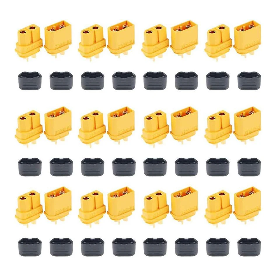10Pair XT60H (XT60 Upgrade) Male Female Bullet Connectors Power Plugs with Sheath for Lipo Battery RC Planes Cars
