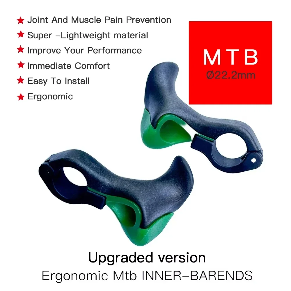 Ergonomisches Design des inneren Stangenendees des Mountainbikes, Mountainbike Mountain Road Gravel City Bike Lenkerende, Fahrradteile