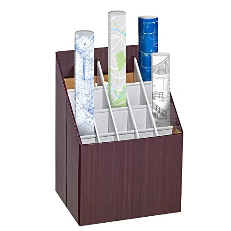 

Blueprint Storage Bin Organizer - Vertical File Box for Blueprints Posters Construction Plans Gift Wrap And Map Holder Station