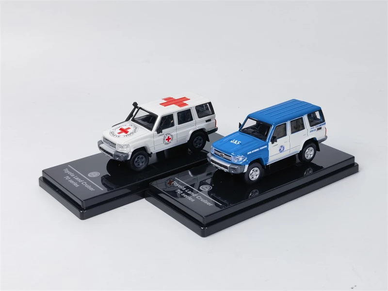 

Коллекционная модель автомобиля из сплава для Land Cruiser LC76, модель автомобиля в подарок, пара64 1:64
