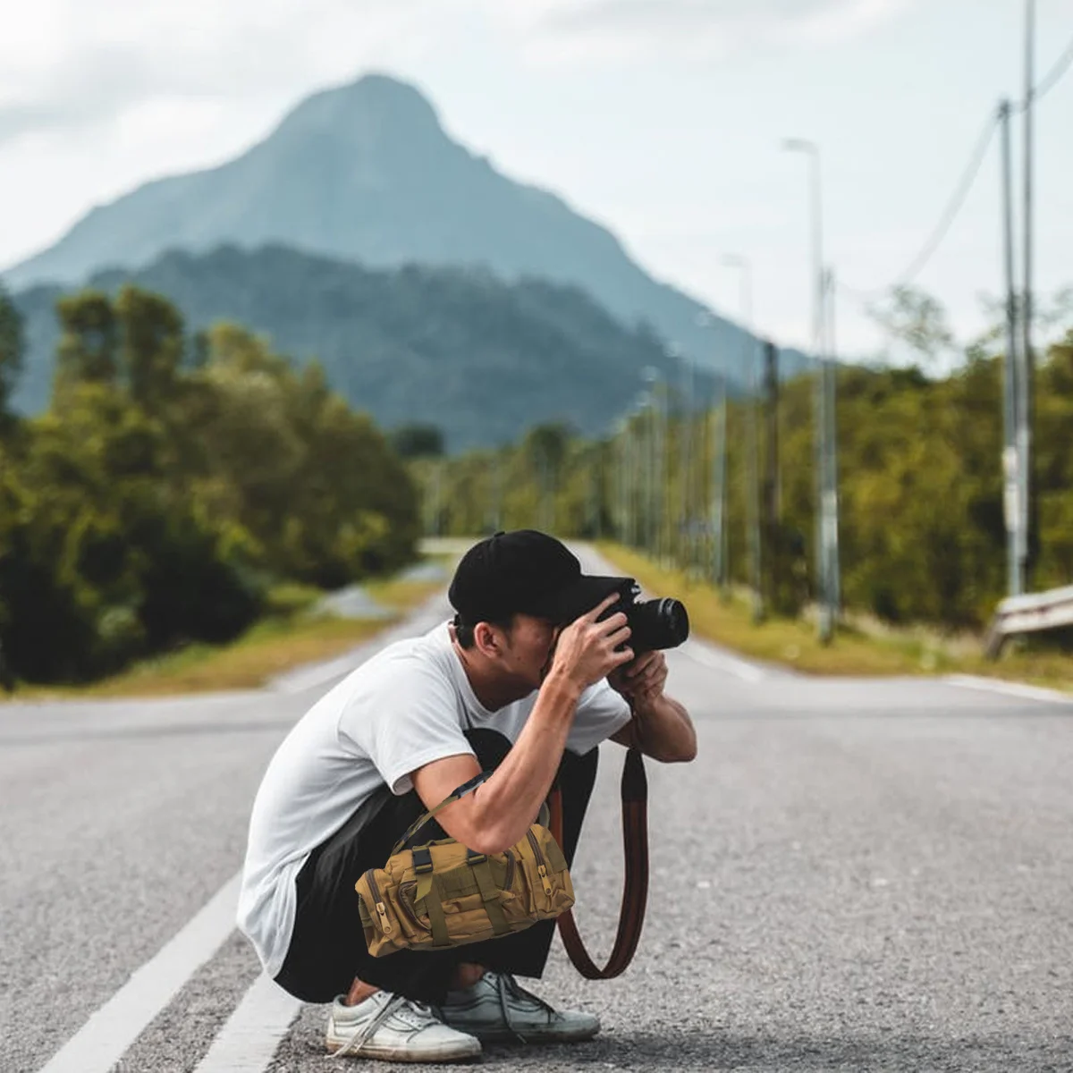 

Photography Tactical Waterproof Oxford Cloth Large Capacity System Camera Bag For Lens Outdoor Travel Daily Use