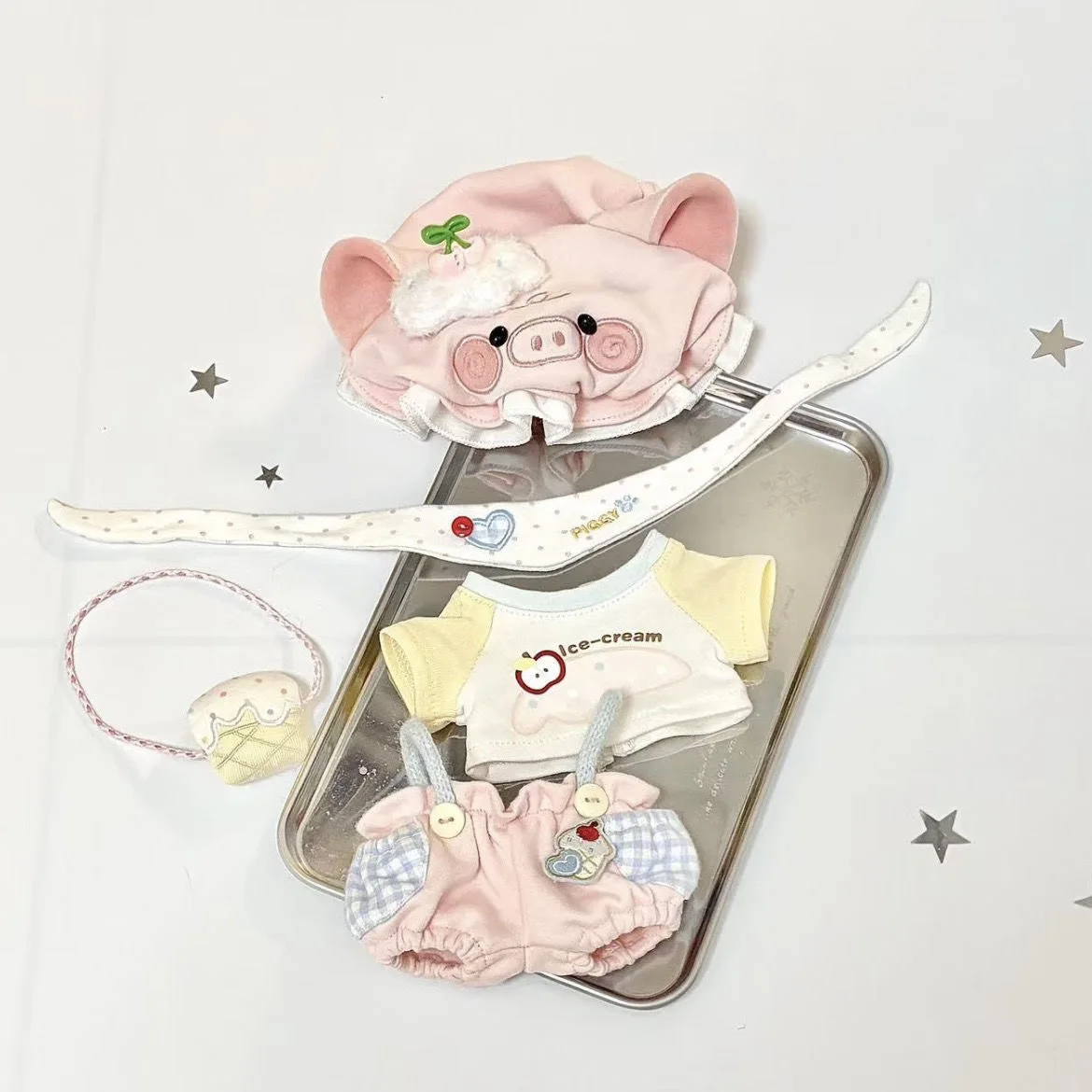 

10cm 20cm New Summer "Ice Cream Series" Set Baby Clothes Cute Doll Dress Up Clothes only clothes no doll