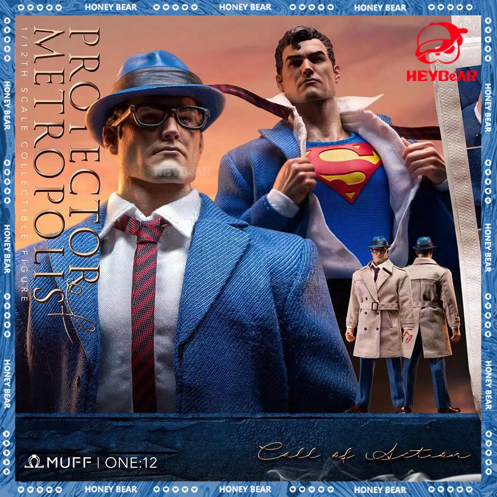 Muff Toys Superman Action Figure Clark Kent Guardians Of Metropolis Figures Superhero Model Collect Desk Decor toy Birthday Gift