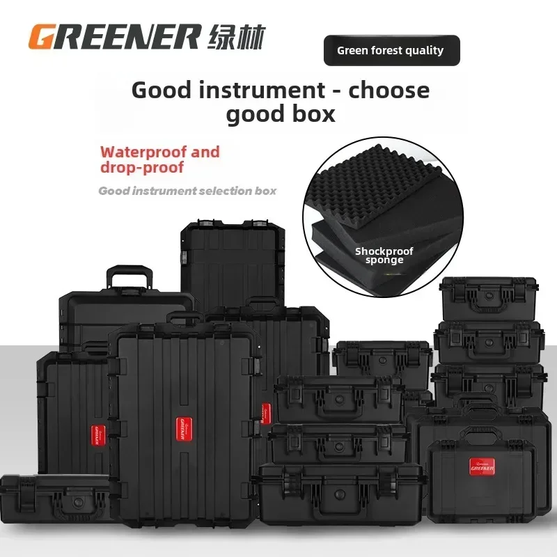 Heavy Duty Equipment Case with Wheels and Handle, Water Resistant and Shockproof Tool Box for Cameras and Photographic Equipment