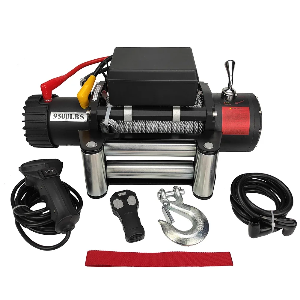 HANDO 12V Winch 4X4 with wire cable--9500lbs anchor winch