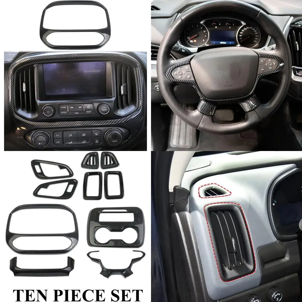 

Korlot из углеродного волокна, центральный комплект управления, комбинированная крышка, накладки, литые аксессуары для Chevrolet Colorado 2015-2022