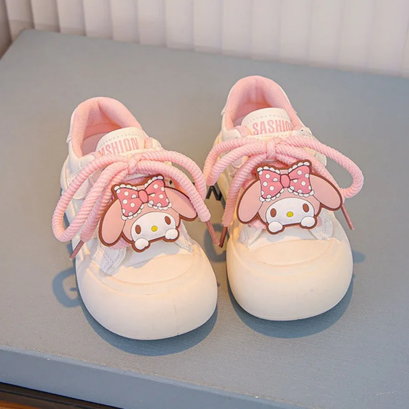 Kuromi Anime Kawaii Sanrio Casual Board Shoes Cute Cartoon Spring Autumn Children Fashion My Melody Sports Sneakers Gifts