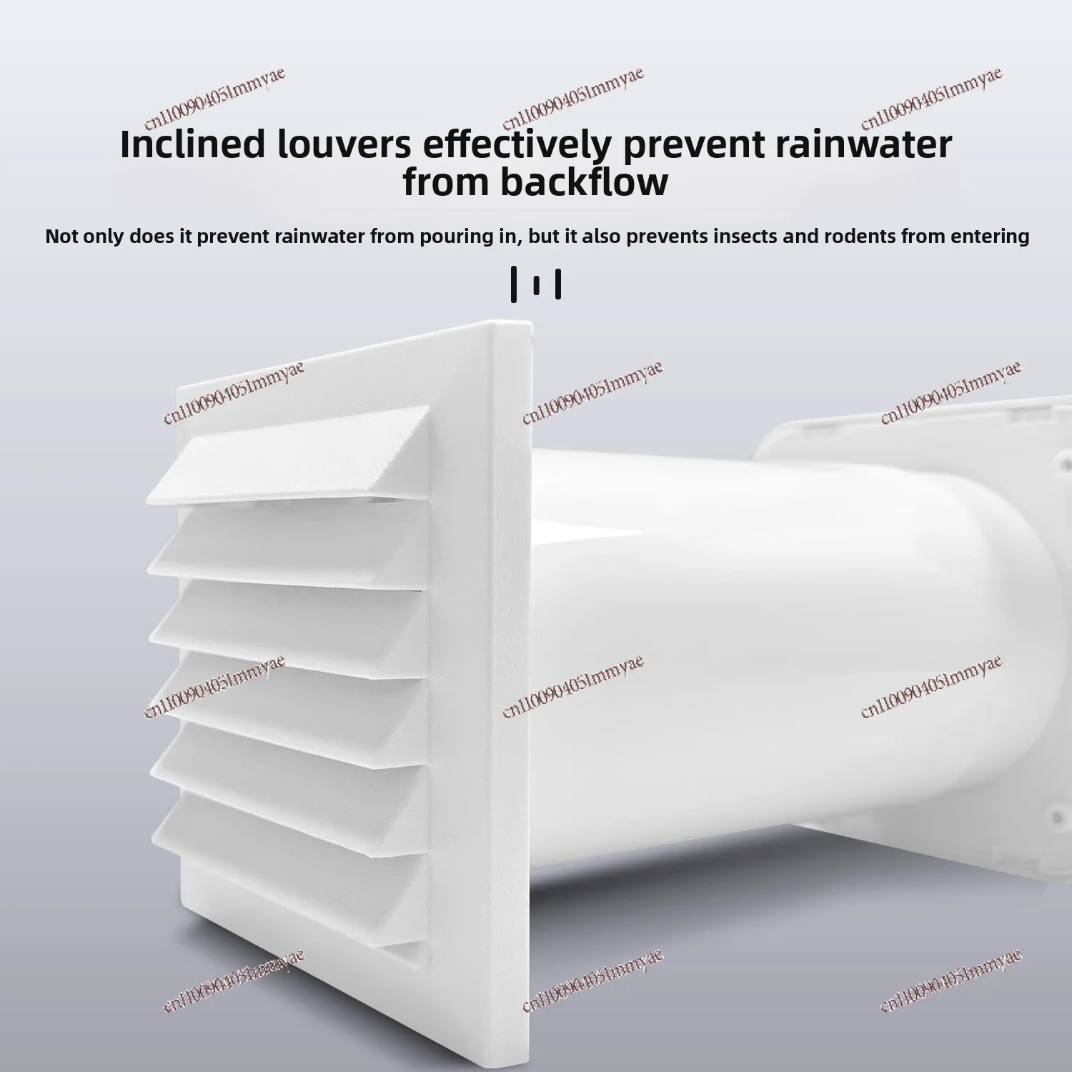 Through-wall duct hood Wall unpowered ventilator with trend air filter