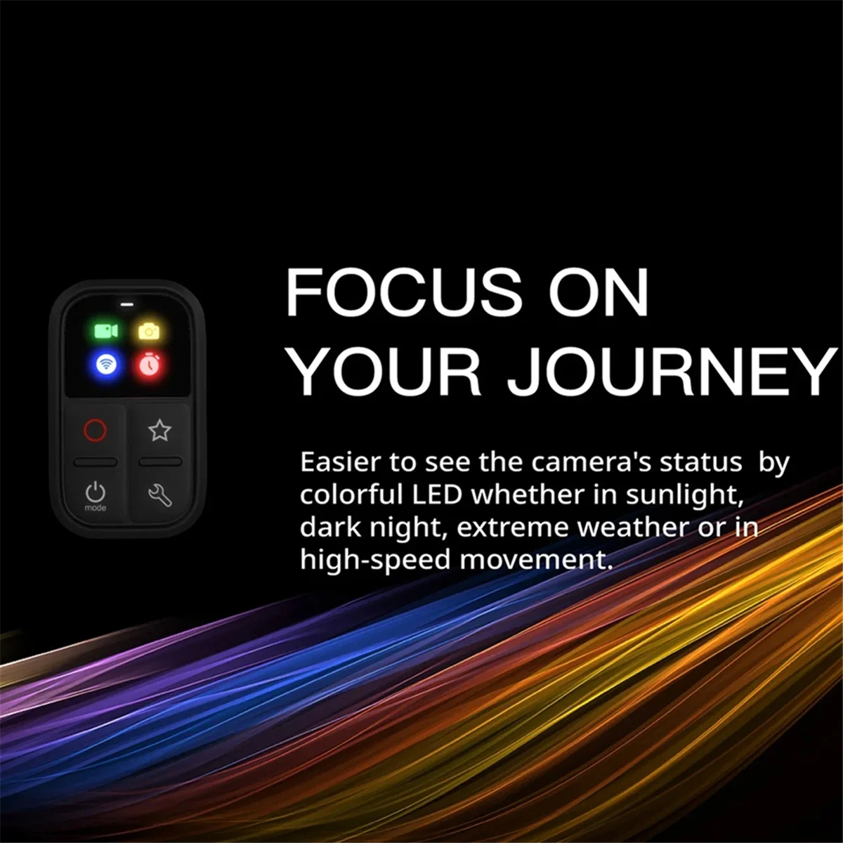 A57G-Wirelessสมาร์ทรีโมทคอนโทรลสําหรับGoPro Hero 12/11/10/9/8 LEDหน้าจอสีสันแบตเตอรี่ 50Mสายรัดข้อมือสายUSB