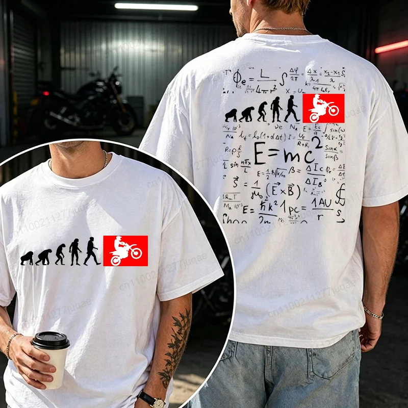 Sommermode ​ ​ Y2k Kleidung Motorradfahrer Biker Motorrad T-Shirt Herren Lustige Menschliche Evolution Motocross Tops Motorradtag Geschenke – Detail 3