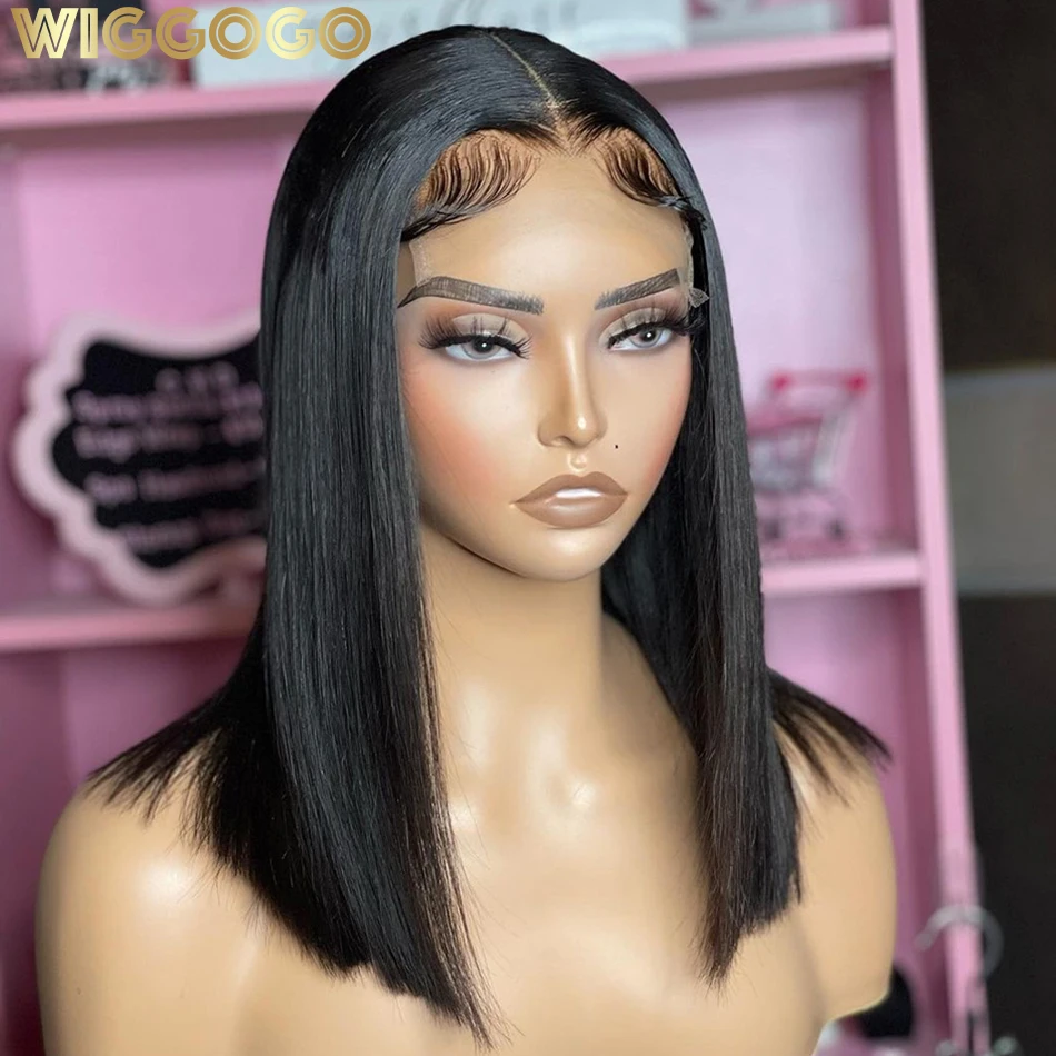 

Short Bob Wig Human Hair 10 16 Inch Straight Human Hair Wigs 13X4 Hd Lace Frontal Wig 4X4 5X5 Lace Closure Black Wig For Women