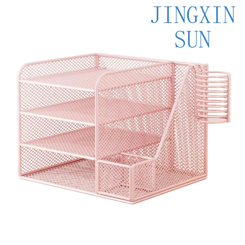 File Rack Desk Shelf Office Supply Document Storage Organizing Box Multi-layer Office Desktop Bookshelf